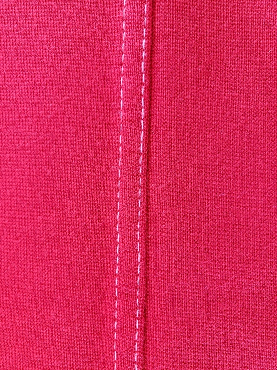 1970’s Red Pants by White Stag, Knit Fabric with Whit… - Gem