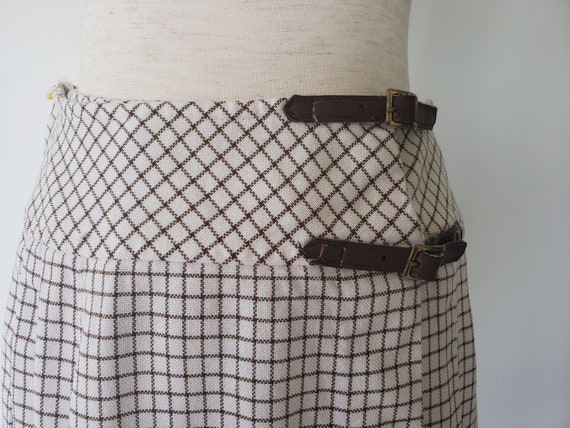 Bobbie Brooks Brown and White Windowpane Plaid Ki… - image 2