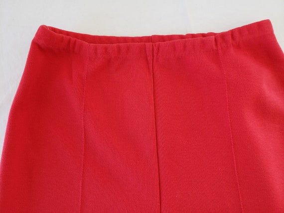 1970’s Red Pants by White Stag, Knit Fabric with Whit… - Gem