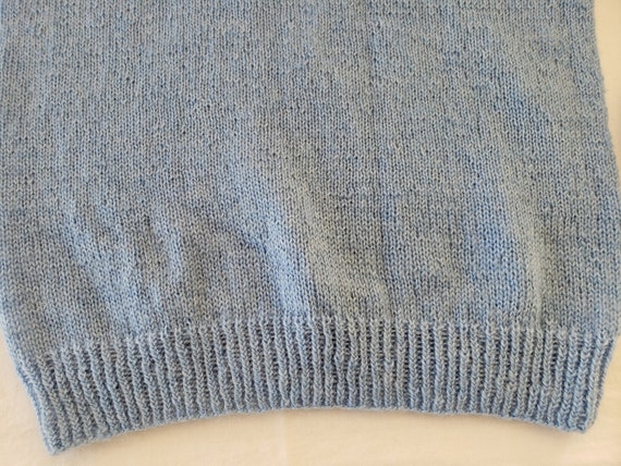 Blue Acrylic/Mohair Turtleneck Pullover Sweater f… - image 4