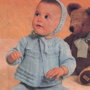 10 Designs for Babies Knitting Pattern - Patons 4ply feathersoft - Vintage 70s  - Downloadable Printable