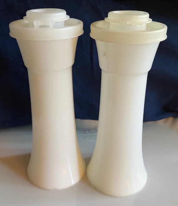 Vintage Tupperware Large Salt & Pepper Shakers Set Opaque Etsy