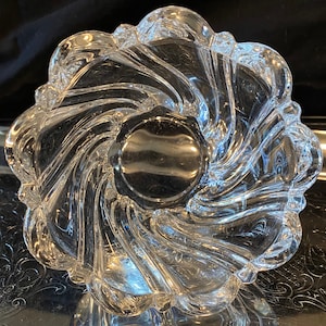 Vintage Mikasa peppermint swirl crystal bowl