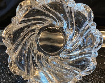 Vintage Mikasa peppermint swirl crystal bowl