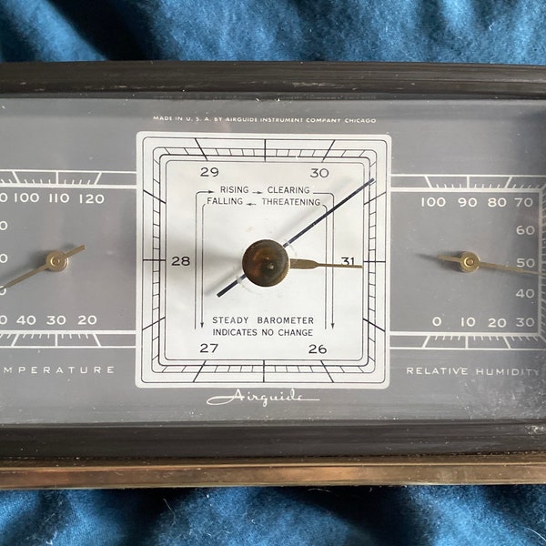 Vintage Airguide weather gauge system