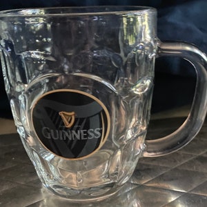Vintage Guinness Beer Mugs 8 Clear Half Pint Logo Pub Glasses - household  items - by owner - housewares sale 
