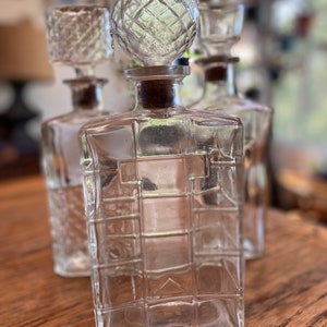 I. W. Harper vintage promotional glass decanters