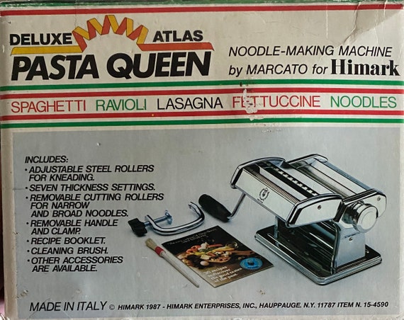 Vintage Atlas Pasta Queen Chrome Steel Pasta Maker by Marcato 