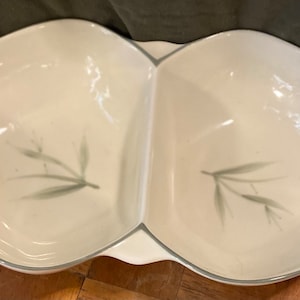 Vintage Winfield Pottery 13 inch divided vegetable bowl