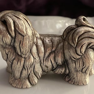 Vintage Peltro (pewter) small dog figurine made in Italy