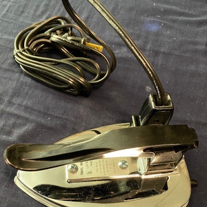 Vintage folding handle compact travel iron