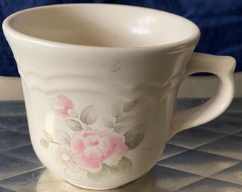 Vintage Pfaltzgraff Tea Rose flat cup mug