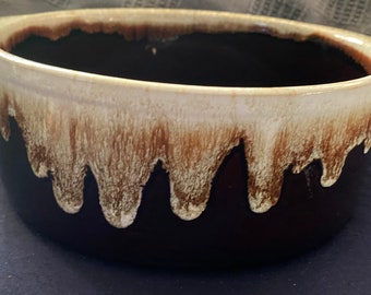Vintage Pfaltzgraff brown drip glaze ovenware 8 inch baking dish