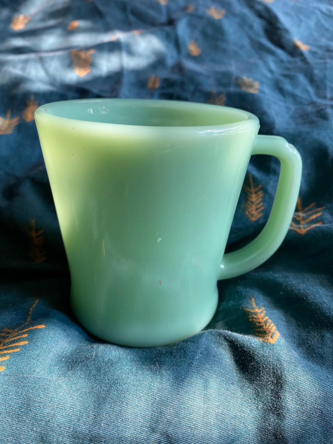Fire-King - Fire King IVORY D-Handle Mug Cup ⑤ Vintage Fire King Oven Glass Ivory D Handle Coffee Mug Cup