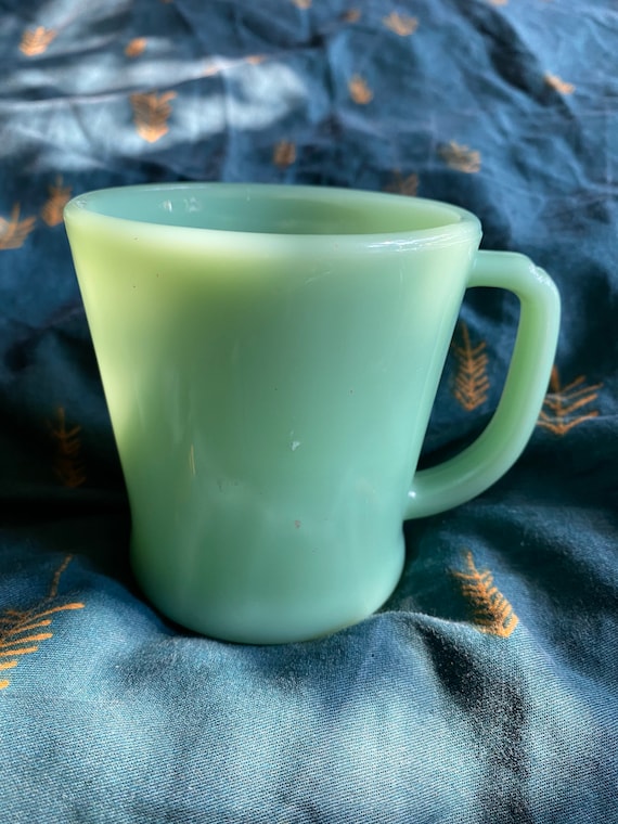 Vintage Fire King Jadeite D Handle 8 Ounce Mug - Etsy
