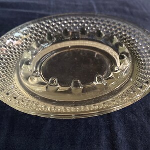 Vintage clear English Hobnail 5 inch round ashtray