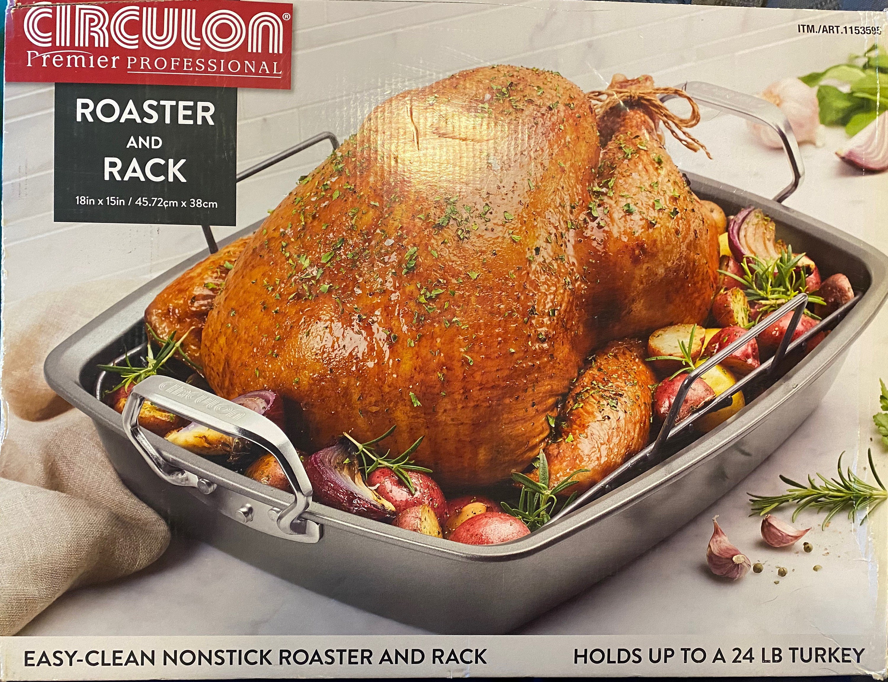 Circulon Premier Professional, Oval Roaster Roasting Pan with Rack