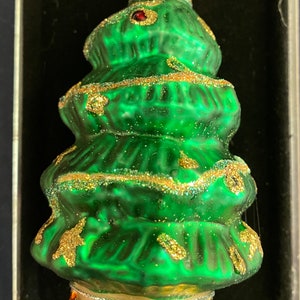 Vintage blown glass Christmas tree ornament