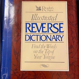 Readers Digest Illustrated Reverse Dictionary 1990