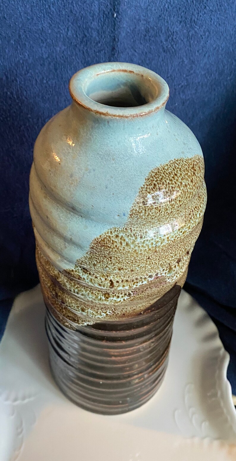 Vintage 12 Inch Hand Thrown Stoneware Drip Glaze Combination - Etsy