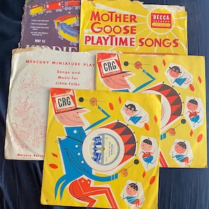 Vintage mid century childrens classics records mixed set of (5)