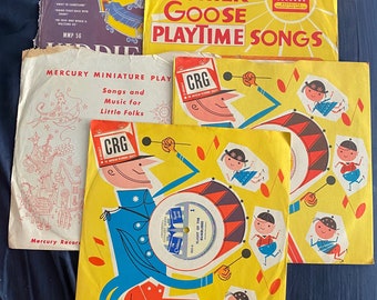 Vintage mid century childrens classics records mixed set of (5)