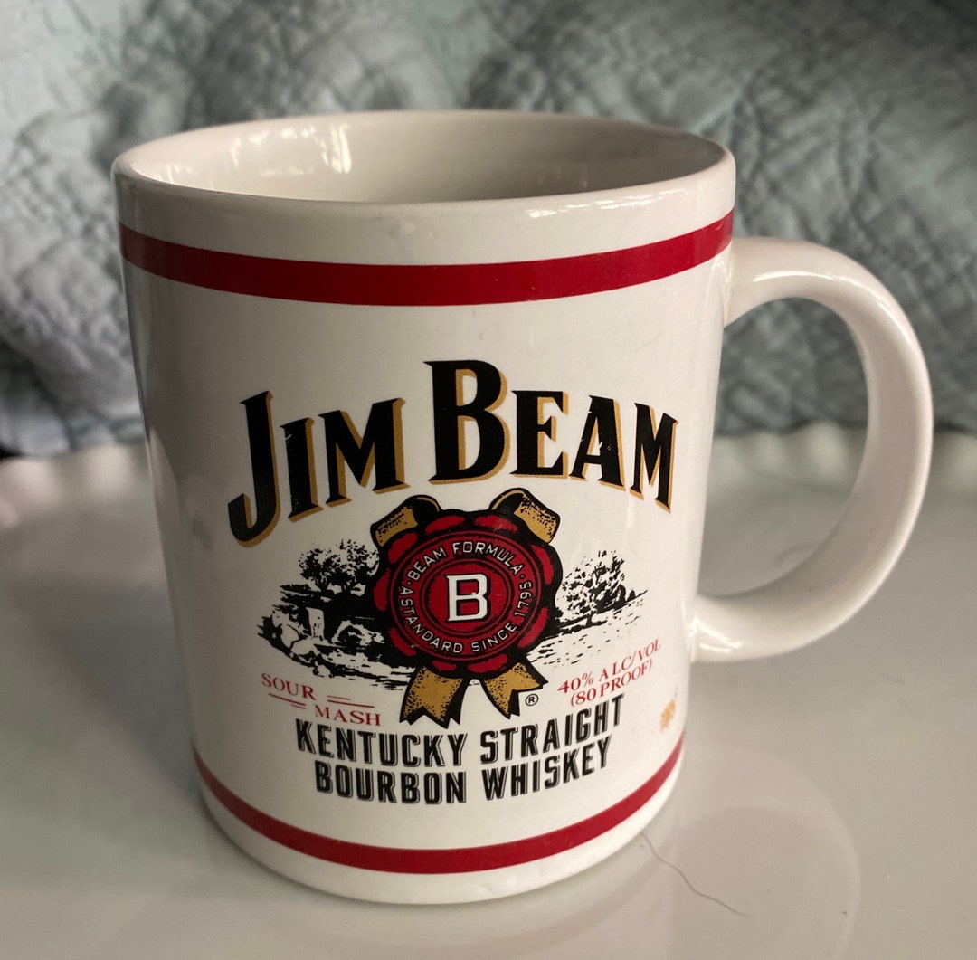 Vintage 10 Ounce Stoneware Jim Beam Promotional Mug Etsy