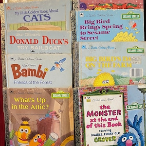 Vintage Assorted First Edition Little Golden Books, open stock