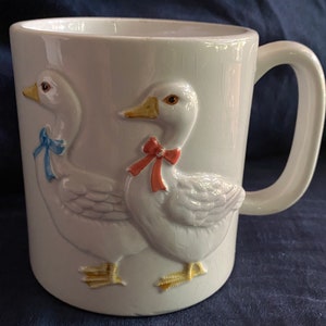 Vintage Otagiri ducks 16 ounce ceramic mug