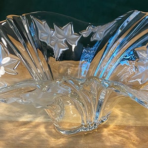 Ciotola fazzoletto vintage in cristallo Mikasa, &quot;Edera parigina&quot;
