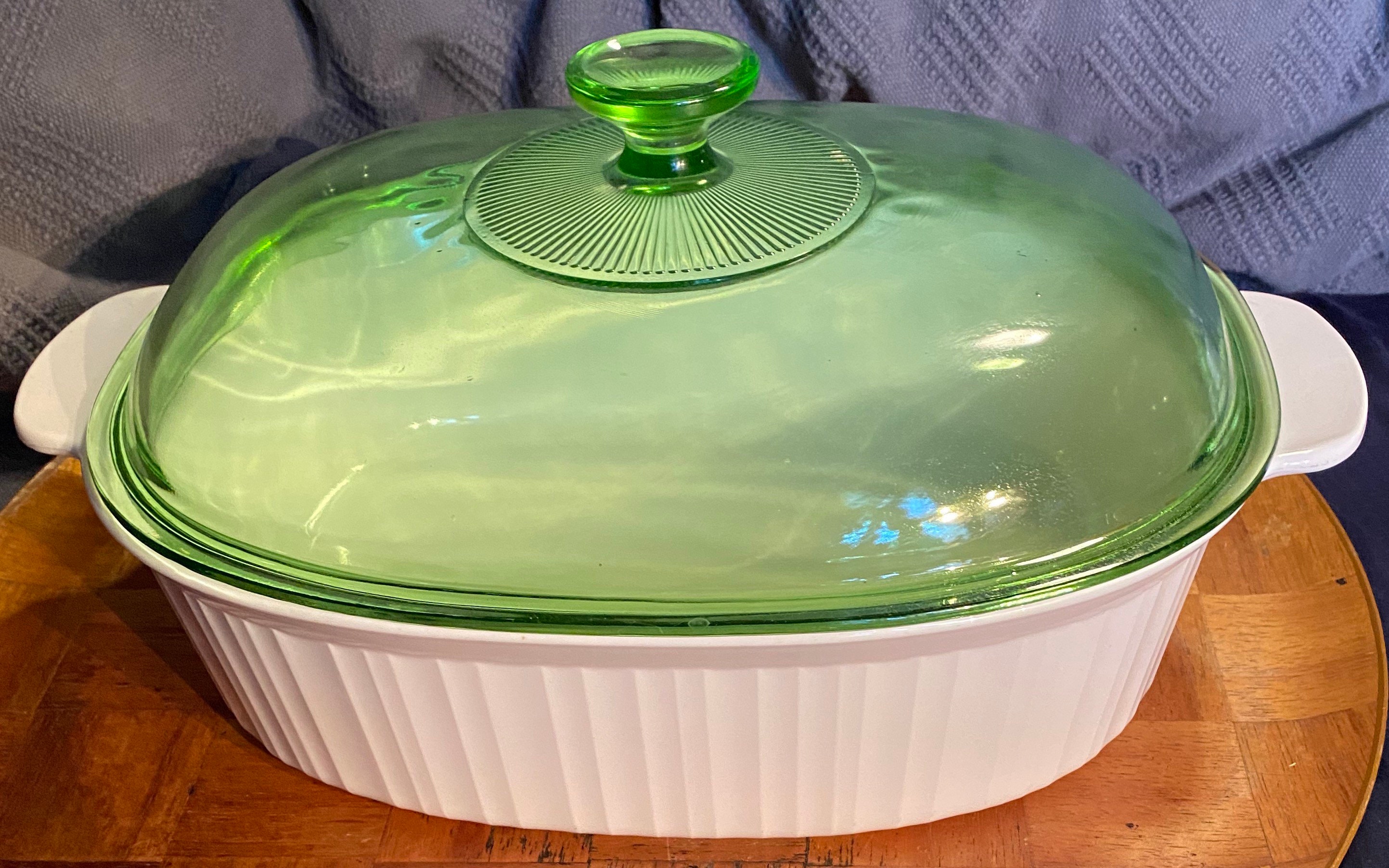 Vintage F-14-B Corningware Quart Oval French White Roasting