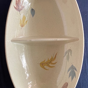Vintage Franciscan Earthenware ‘Autumn’  14 inch divided oval serving dish