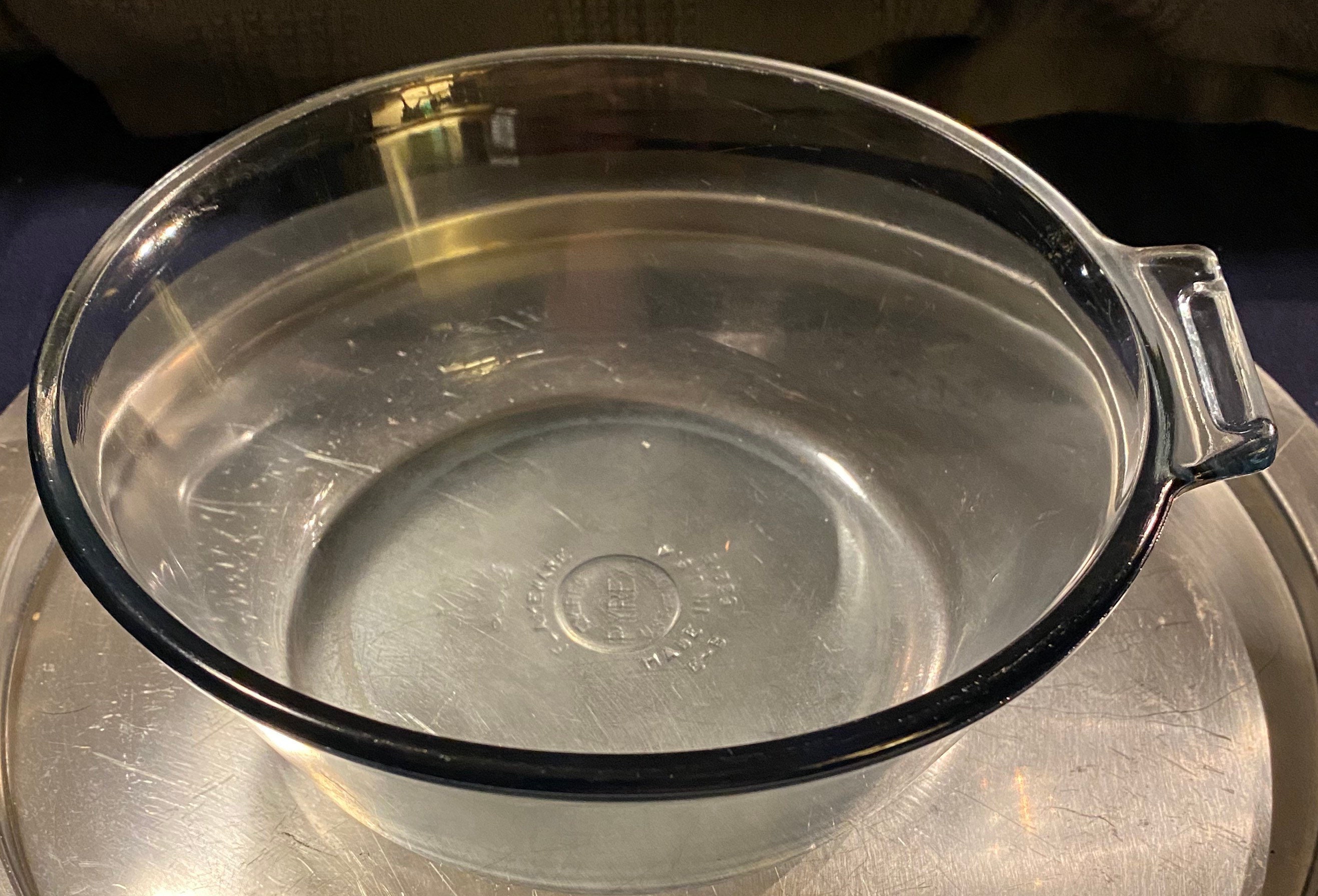 Pyrex Flameware Cookware Vintage 1940 Pyrex Flameware 1 Quart Saucepan Blue Borosilicate Glass ...