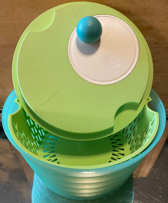Vintage Tupperware 3 Piece Salad Spinner Spring Green Etsy