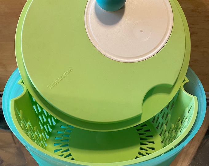 Vintage Tupperware 3 Piece Salad Spinner Spring Green Etsy