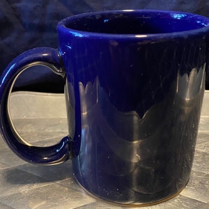 Vintage cobalt stoneware 12 ounce mug