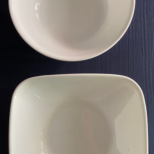 Vintage Vitrelle by Corelle 9 inch opal white serving bowl set of two