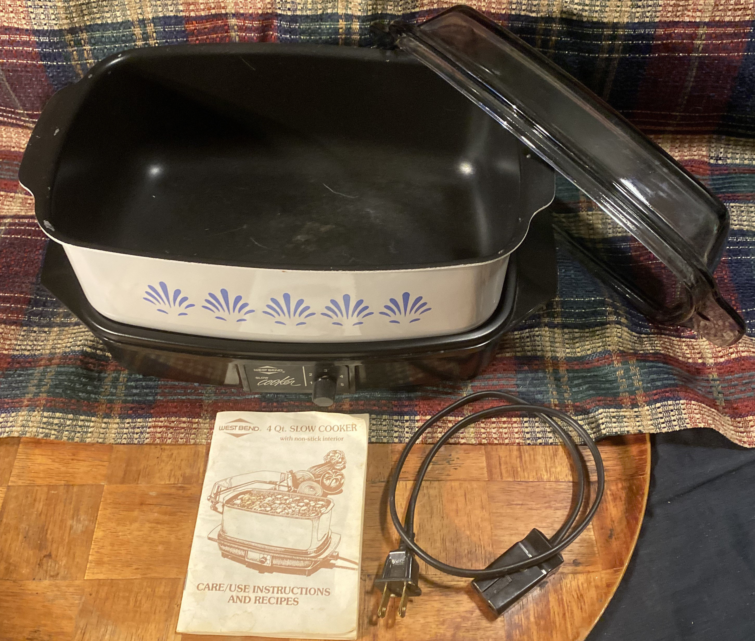 VINTAGE West Bend Slow Cooker Replacement Base And Cord Tested Works