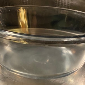 Vintage 1940 Pyrex Flameware 1 quart saucepan blue borosilicate glass