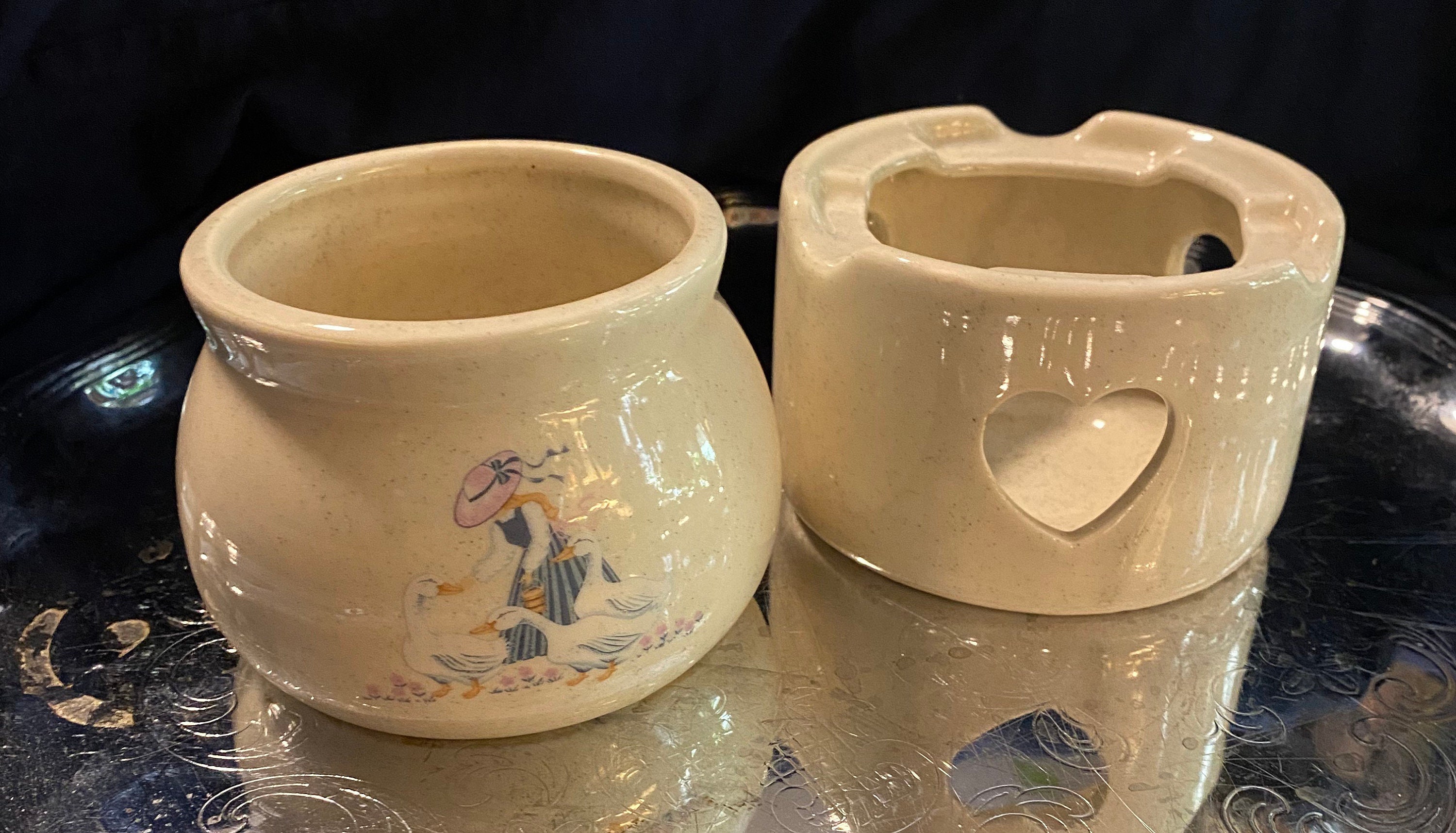 Vintage Ceramic Tea Light Potpourri/wax Melt/scent Warmer/ Simmer Pot