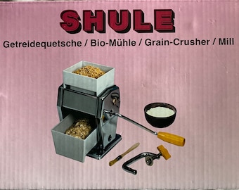 Vintage chrome steel Grain-crusher/mill by Shule