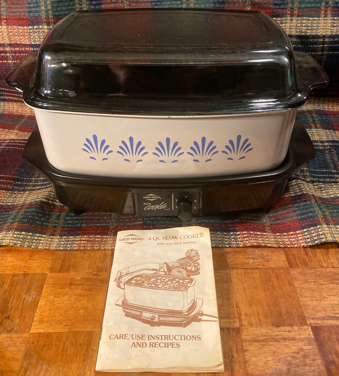 VINTAGE RETRO WEST BEND 2 QT SLOW COOKER CROCK/POT PATIO SERVER