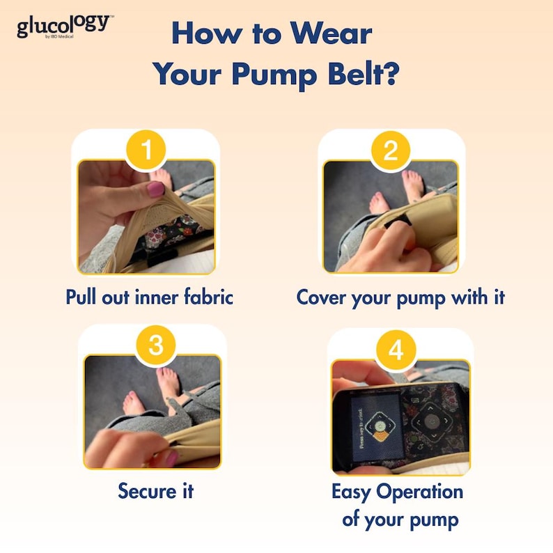 Glucology Insulin Pump Belt | Diabetes Waist Pouch with Mesh Window image 5