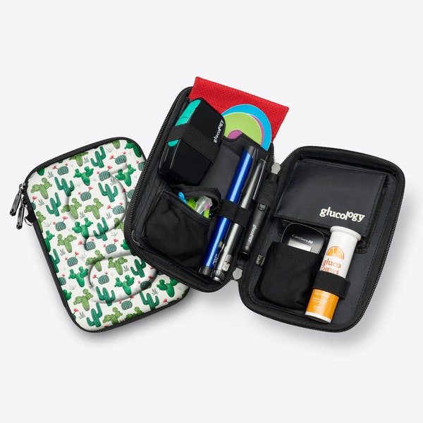 Glucology Diabetes Travel Case | Limited Edition Cactus design | Diabetes Bag | 2 sizes available