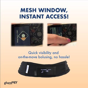 Glucology Insulin Pump Belt | Diabetes Waist Pouch with Mesh Window image 6