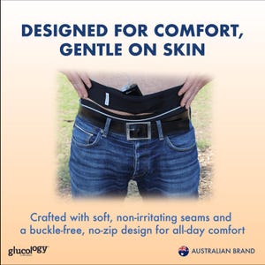Glucology Insulin Pump Belt | Diabetes Waist Pouch with Mesh Window image 7