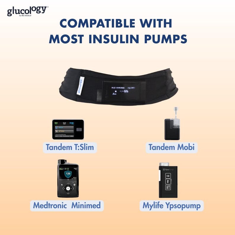 Glucology Insulin Pump Belt | Diabetes Waist Pouch with Mesh Window image 3