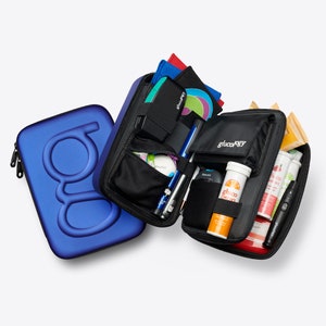 Diabetiker Zubehör Organizer | Tragen Sie Linsen, Teststreifen, Meter Versorgung | 8 Farben erhältlich | Aufbewahrungsbox für Diabetiker