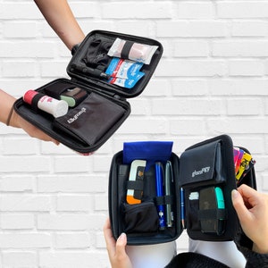 Paquete de bolsas para diabetes Glucology Duo, 2 estuches para diabetes, Plus y Classic, Paquete perfecto para regalar a un ser querido para viajes y uso diario