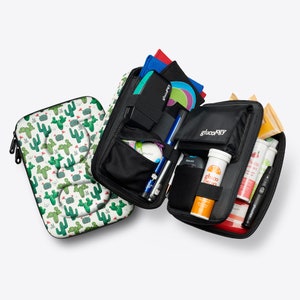 Glucology Plus Diabetes Case Entworfen mit zusätzlichem Stauraum, perfekt für die Aufbewahrung von Diabetes Zubehör Blutzuckermesser Taschen